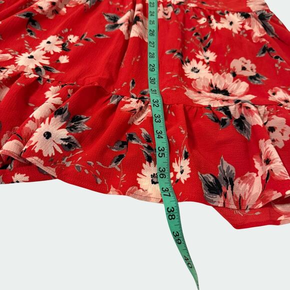 ELLE Floral‎ Tiered High Neck Low Back Dress Sz XXL Back Bow Tie Feminine Career - Picture 8 of 12